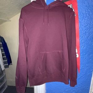 H&M mens maroon/burgundy hoodie